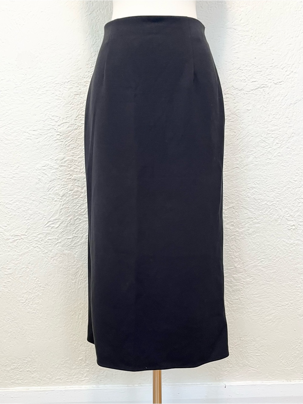 Uniqlo Midi Skirt Black Narrow Pencil Medium M